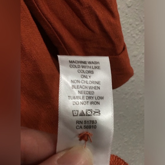 NWT Maurices Orange One Button Boyfriend Style Blazer Lightweight 3/4 Sleeve M - Picture 6 of 6